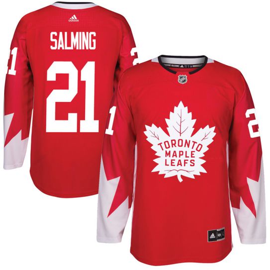 2017 NHL Toronto Maple Leafs Men #21 Borje Salming red jersey->toronto maple leafs->NHL Jersey